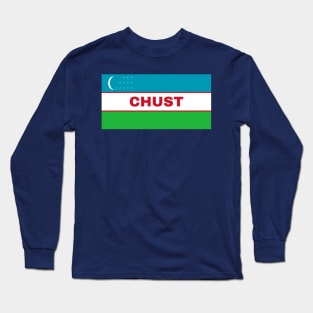 Chust City in Uzbekistan Flag Long Sleeve T-Shirt